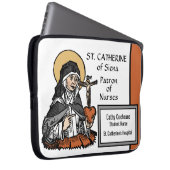 St. Catherine of Siena met Crucifix-Topped Heart Laptop Sleeve (Voorkant Rechts)