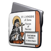 St. Catherine of Siena met Crucifix-Topped Heart Laptop Sleeve (Voorkant Links)