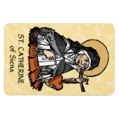 St. Catherine of Siena met Crucifix-Topped Heart Magneet (Horizontaal)