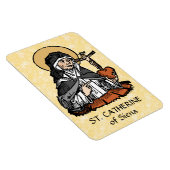 St. Catherine of Siena met Crucifix-Topped Heart Magneet (Rechterzijde)
