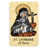 St. Catherine of Siena met Crucifix-Topped Heart Magneet (Verticaal)