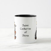 St. Catherine of Siena met Crucifix-Topped Heart Mok (Midden)