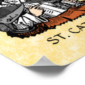 St. Catherine of Siena met Crucifix-Topped Heart Poster (Hoek)