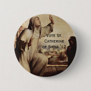 St. Catherine of Siena voor Prez'12 Ronde Button 5,7 Cm