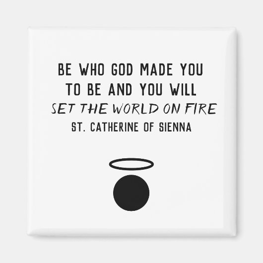 St. Catherine of Sienna Quote Magnet (Voorkant)