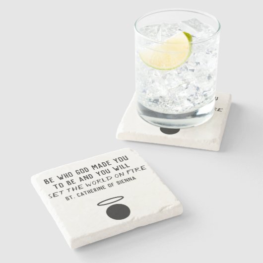 St. Catherine of Sienna Quote Stone Onderzetter (Zijkant)