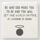St. Catherine of Sienna Quote Stone Onderzetter (Voorkant)
