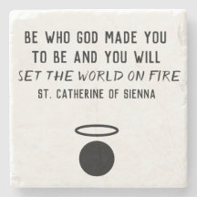 St. Catherine of Sienna Quote Stone Onderzetter