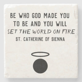 St. Catherine of Sienna Quote Stone Onderzetter