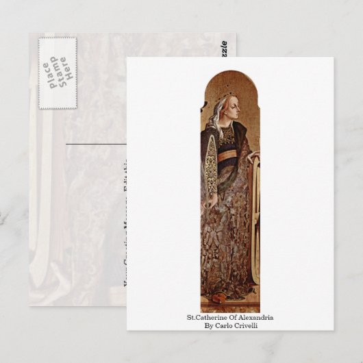 St. Catherine van Alexandria door Carlo Crivelli Briefkaart (Voorkant / Achterkant)