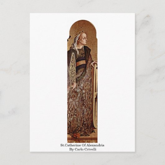 St. Catherine van Alexandria door Carlo Crivelli Briefkaart (Voorkant)