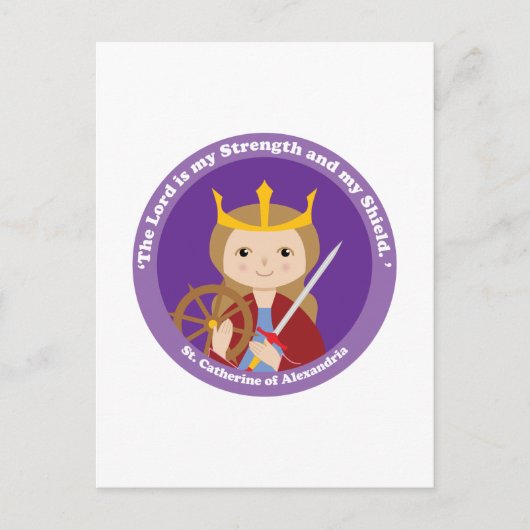 St. Catherine van Alexandrië Briefkaart (Voorkant)