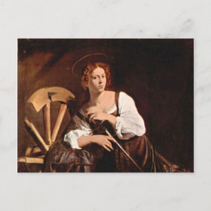 St. Catherine van Alexandrië door Caravaggio Briefkaart