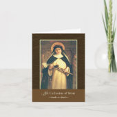 St. Catherine van Siena Pray voor ons Kaart (Voorkant)