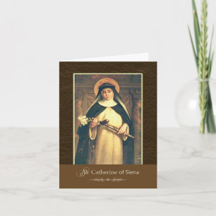 St. Catherine van Siena Pray voor ons Kaart