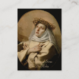 St. Catherine van Siena Prayer Religious Visitekaartje