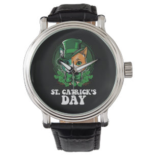 St Catricks Dag Kat Liefhebbers St Patrick's Dag Horloge