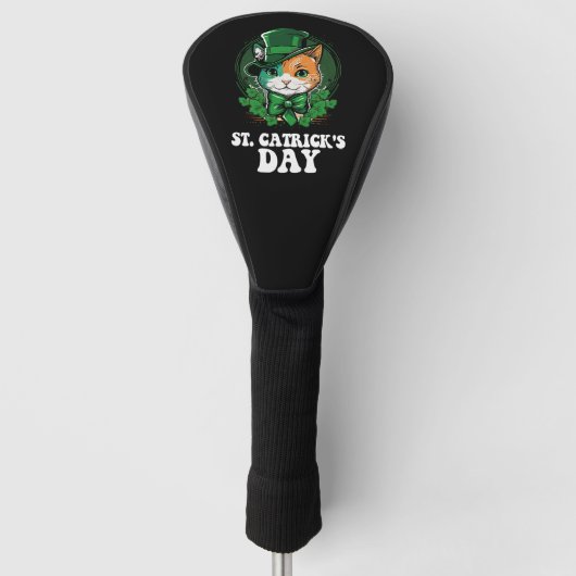 St Catricks Dag Kattenliefhebbers St Patrick's Dag Golfheadcover (Voorkant)