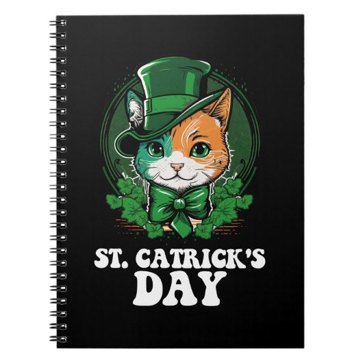 St Catricks Dag Kattenliefhebbers St Patrick's Dag Notitieboek (Voorkant)