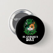 St Catricks Dag Kattenliefhebbers St Patrick's Dag Ronde Button 5,7 Cm (Voorkant /achterkant)