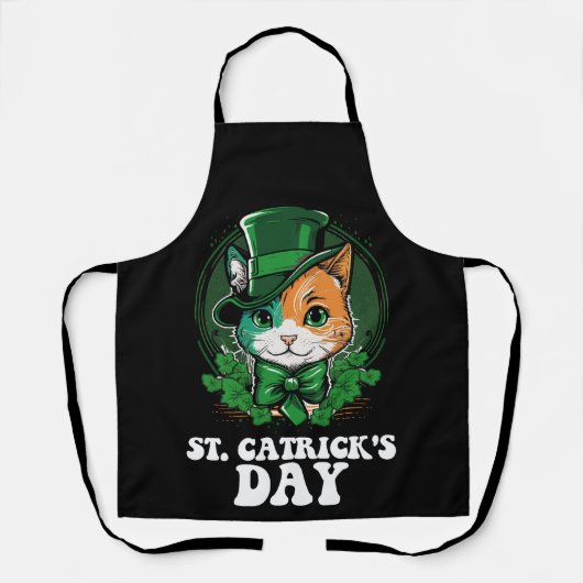 St Catricks Dag Kattenliefhebbers St Patrick's Dag Schort (Voorkant)