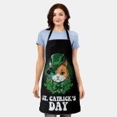 St Catricks Dag Kattenliefhebbers St Patrick's Dag Schort (Gedragen)