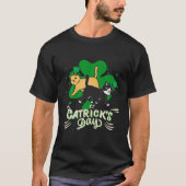 St. Catrick's Day Funny Saint Patrick's Day Cat Lo T-shirt (Voorkant)