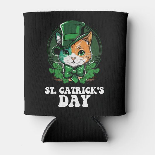 St Catricks Day Kat Liefhebbers St Patrick's Day Blikjeskoeler (Voorkant)