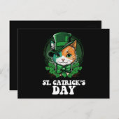 St Catricks Day Kat Liefhebbers St Patrick's Day Briefkaart (Voorkant / Achterkant)