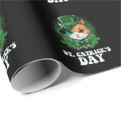 St Catricks Day Kat Liefhebbers St Patrick's Day Cadeaupapier (Rol Hoek)
