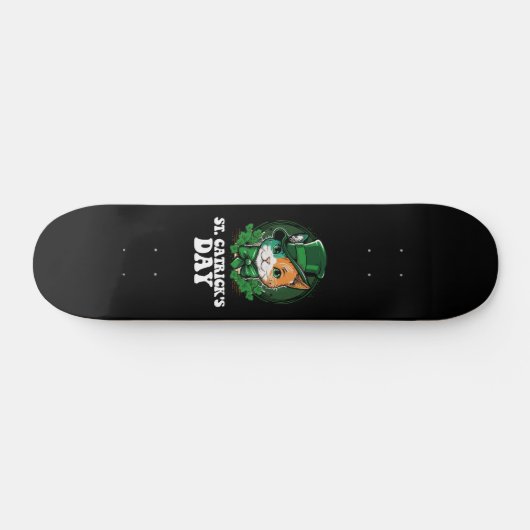 St Catricks Day Kat Liefhebbers St Patrick's Day Persoonlijk Skateboard (Horizontaal)