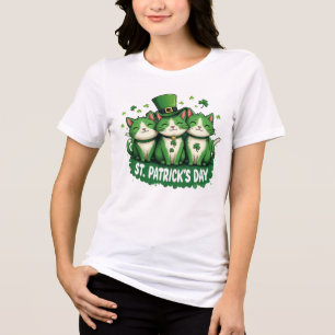 St. Catrick's Day - Schattigee kattenliefhebber Tri-Blend Shirt