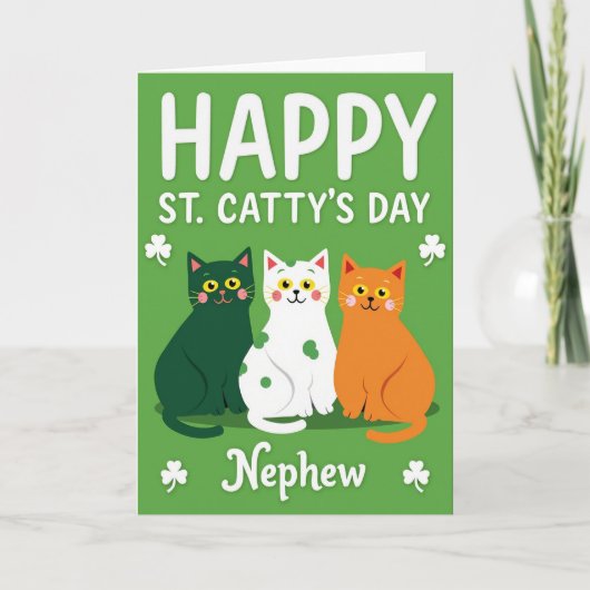 St Cattys Day Nephew Card Kaart (Voorkant)