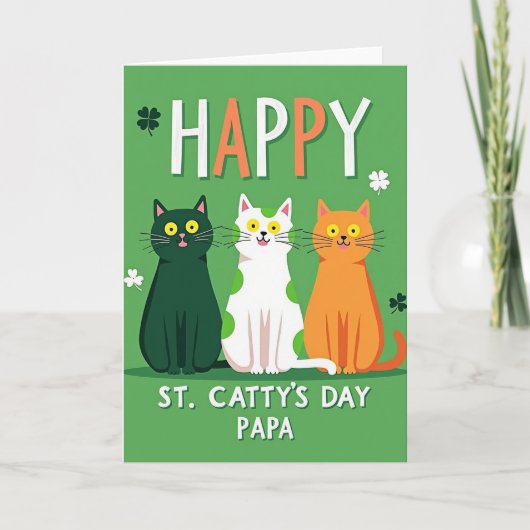 St Cattys Day Papa Kat Kaart (Voorkant)