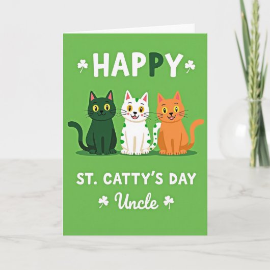 St Cattys Day Uncle Card Kaart (Voorkant)