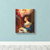  St. Cecilia met Engelenmuzikant Canvas Afdruk (Insitu (Houten vloer))