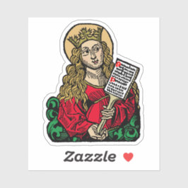St. Cecilia met Hymn Board (Neurenberg) 1-Up Sticker