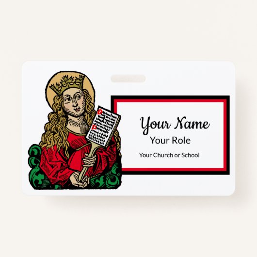 St. Cecilia met Hymn Board (Neurenberg) Badge (Voorkant)