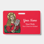 St. Cecilia met Hymn Board (Neurenberg) Badge (Achterkant)