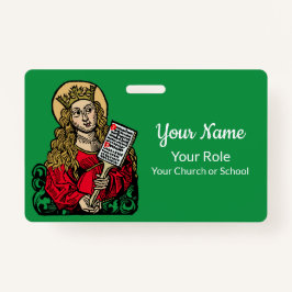 St. Cecilia met Hymn Board (Neurenberg) Badge