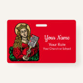 St. Cecilia met Hymn Board (Neurenberg) Badge (Achterkant)