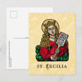 St. Cecilia met Hymn Board (Neurenberg) Briefkaart (Voorkant / Achterkant)