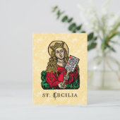St. Cecilia met Hymn Board (Neurenberg) Briefkaart (Staand voorkant)