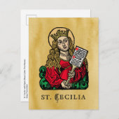 St. Cecilia met Hymn Board (Neurenberg) Briefkaart (Voorkant / Achterkant)