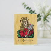 St. Cecilia met Hymn Board (Neurenberg) Briefkaart (Staand voorkant)