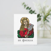 St. Cecilia met Hymn Board (Neurenberg) Briefkaart (Staand voorkant)