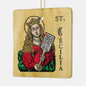 St. Cecilia met Hymn Board (Neurenberg) Keramisch Ornament (Links)