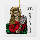 St. Cecilia met Hymn Board (Neurenberg) Keramisch Ornament (Achterkant)