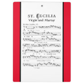 St. Cecilia met Hymn Board (Neurenberg) Klembord (Achterkant)