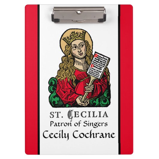 St. Cecilia met Hymn Board (Neurenberg) Klembord (Voorkant)